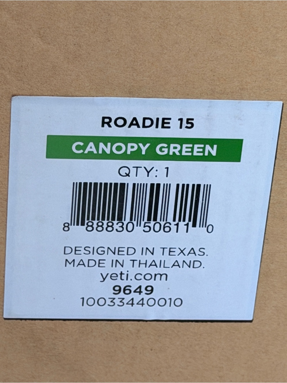 Yeti Roadie 15 Cooler — Canopy Green Accent